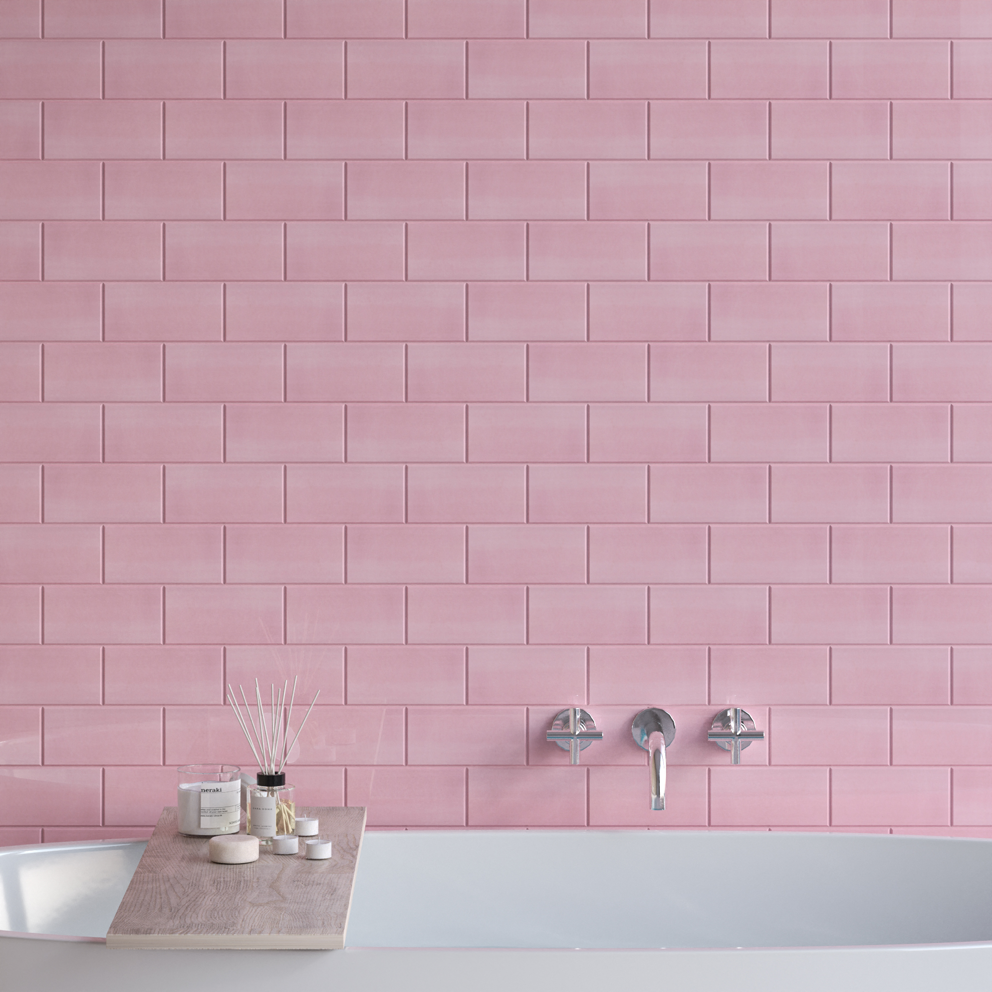 Керамическая плитка Kerama Marazzi Плитка Мурано розовый 7,4х15