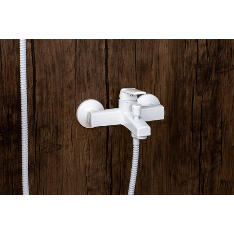 OneLife P02-100w полимерный смеситель для ванны, белый