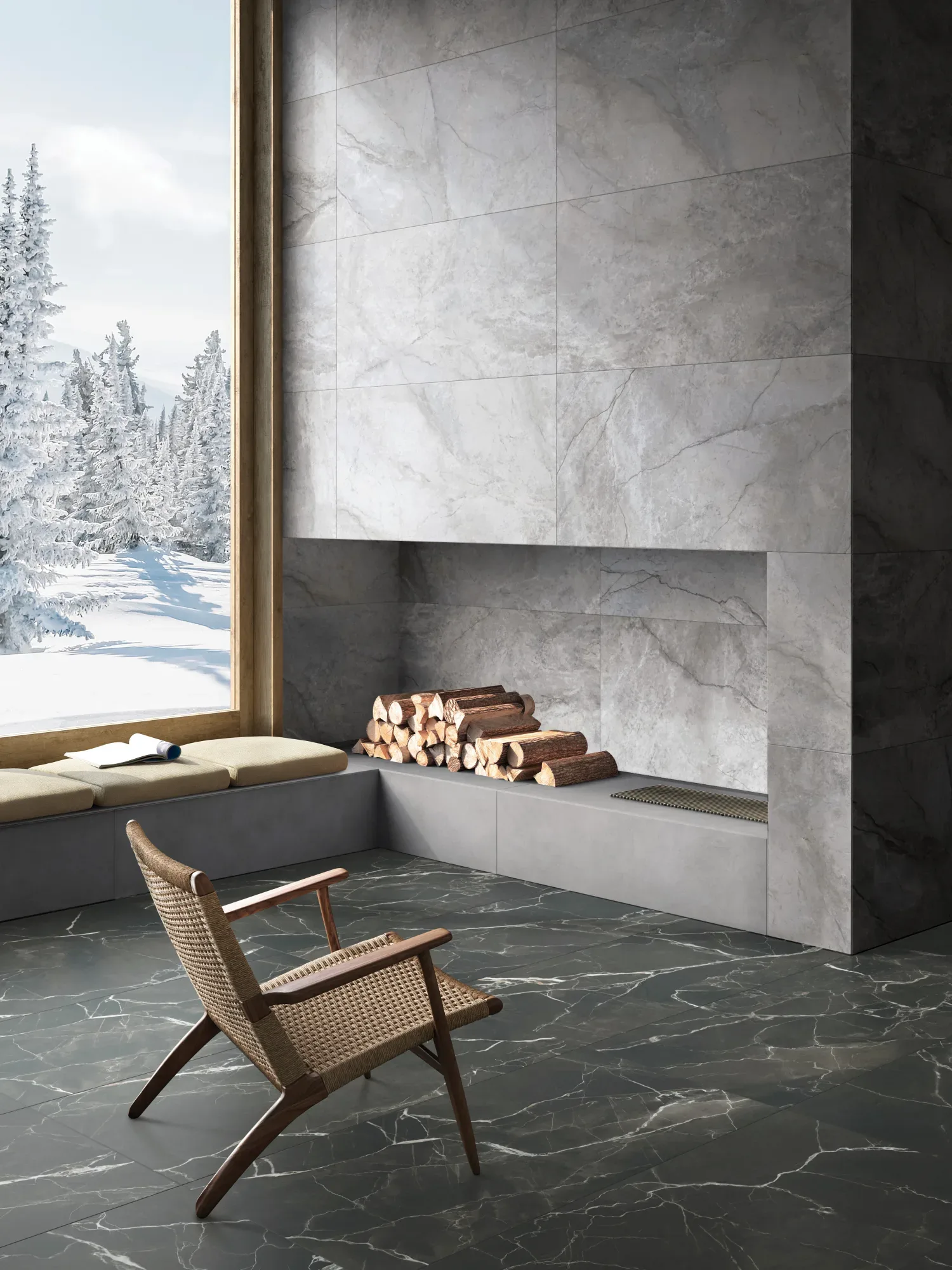 Керамогранит Vitra ArcticStone Серый Матовый R10A Ректификат 60х120