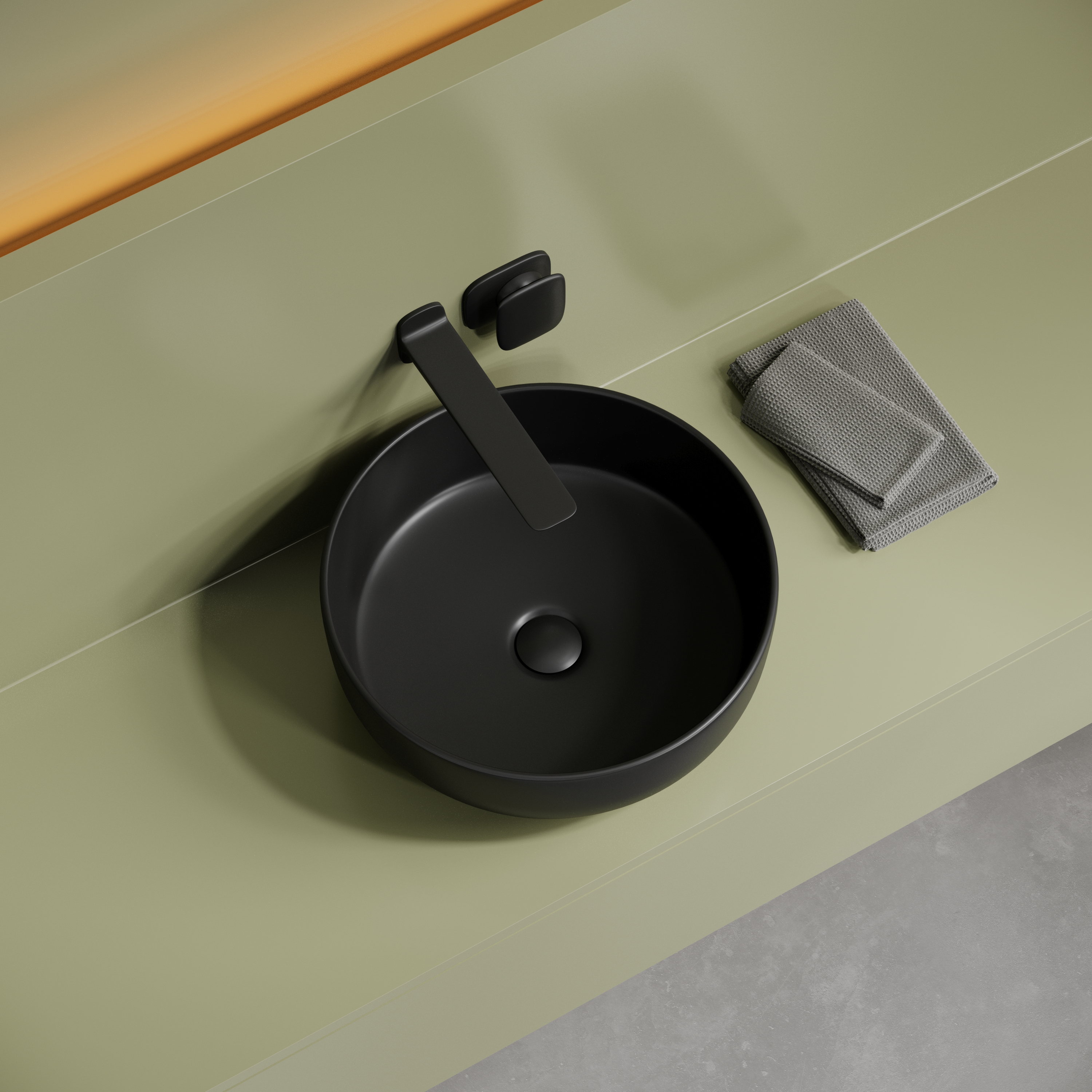 Раковина Ceramica Nova Taycan 38 см CN12003MB матовый черный