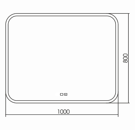 Зеркало Silver Mirrors Стив 1000х800 - 2 (сенсорный выключатель, двойной подогрев)
