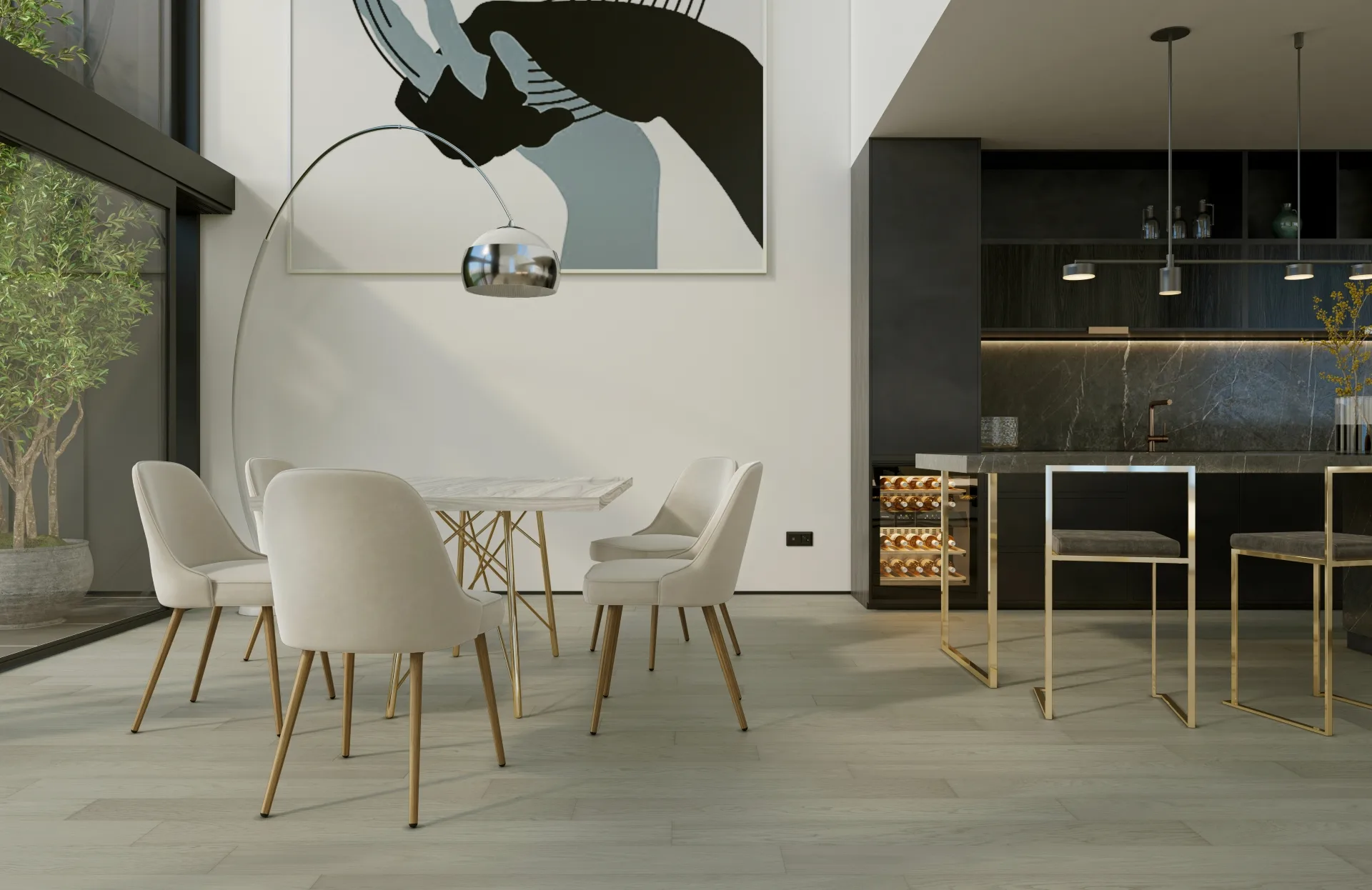 Кварцевый паркет Quartz Parquet Классик 5 мм Дуб Песочный 408