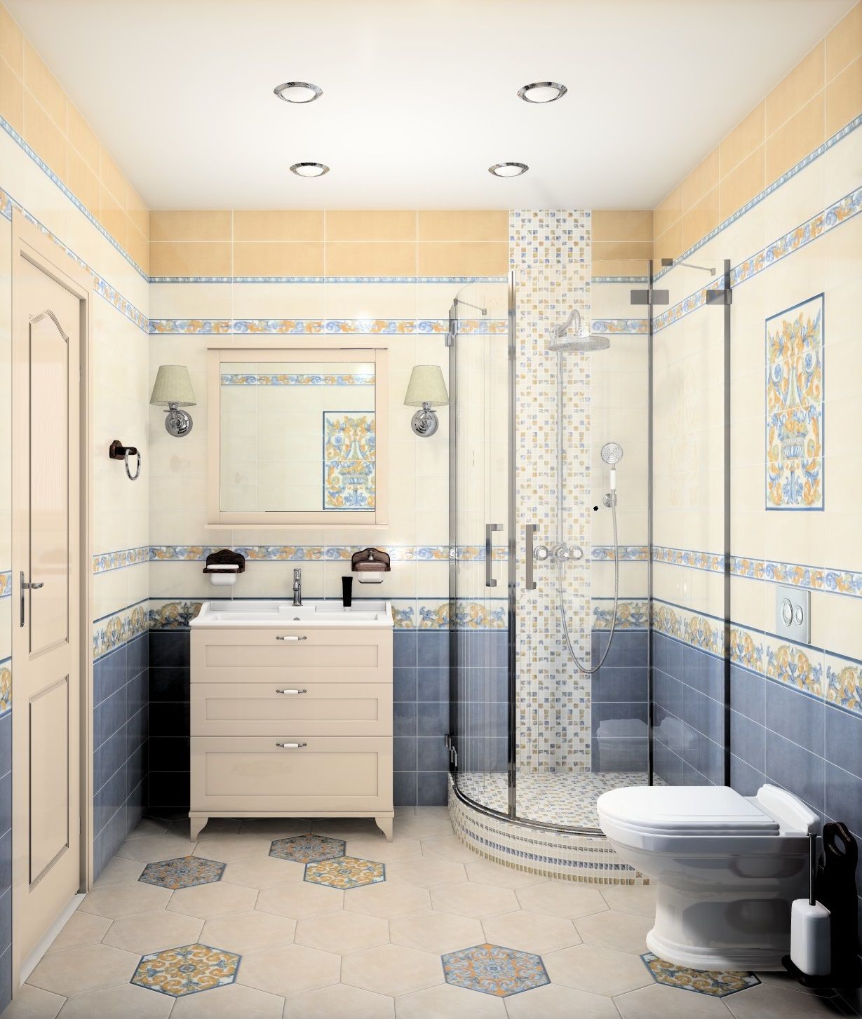 Керамическая плитка Kerama Marazzi Плитка Площадь Испании жёлтый 15х40