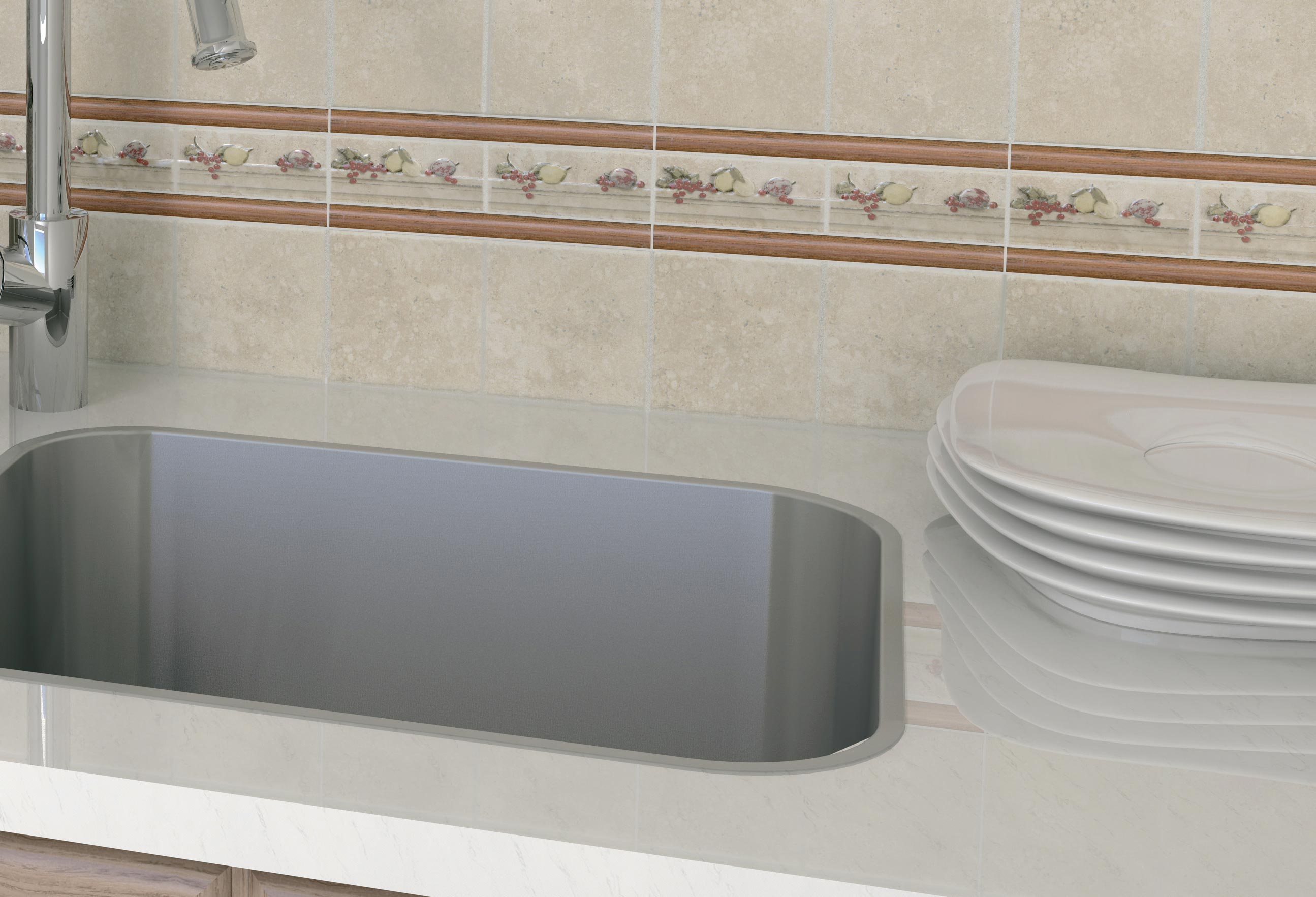 Керамическая плитка Kerama Marazzi Бордюр Карандаш Дерево коричневый матовый 1,5х20