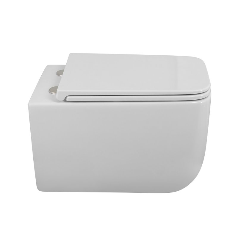 Унитаз подвесной безободковый BelBagno Luce BB076CH-TOR/SC с крышкой-сиденьем микролифт, белый
