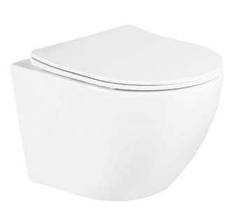 Унитаз подвесной безободковый BelBagno Uno BB3105CHR/SC с крышкой сиденьем микролифт, белый