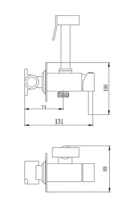 Гигиенический душ HAIBA HB5512-7, латунь, черный