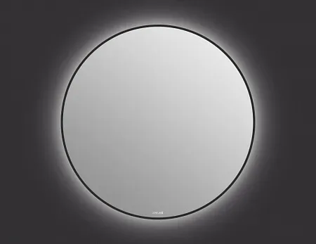 Зеркало Cersanit ECLIPSE smart 100x100 с подсветкой круглое черная рамка