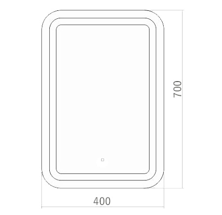 Зеркало Silver Mirrors Мальта 400х700 (сенсорный выключатель)