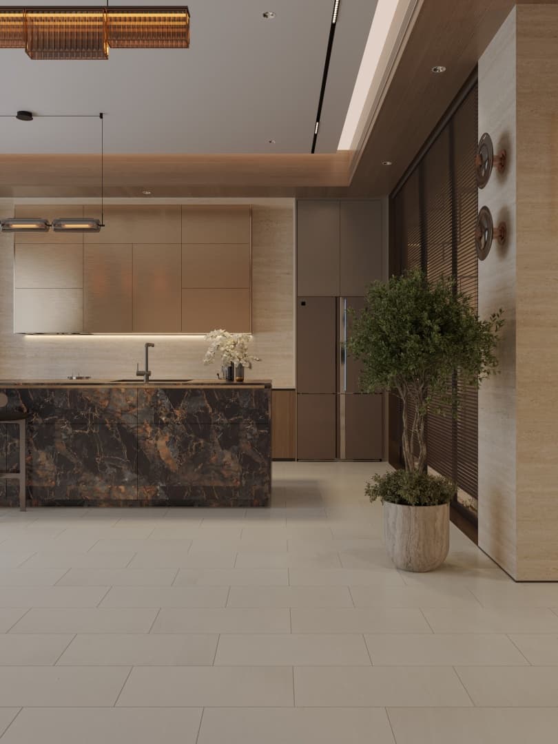 Ламинат Бежевый травертин (Travertine Beige) LF402-11