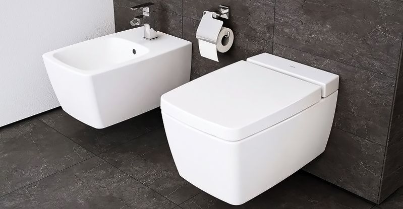 Унитаз подвесной Vitra Metropole 7672B003-1687 с бидеткой и встроенным смесителем