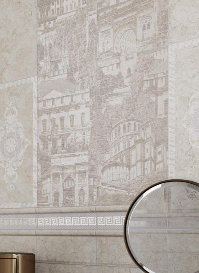 Керамическая плитка Kerama Marazzi Панно Веласка, состоит из 4-х частей 60х120