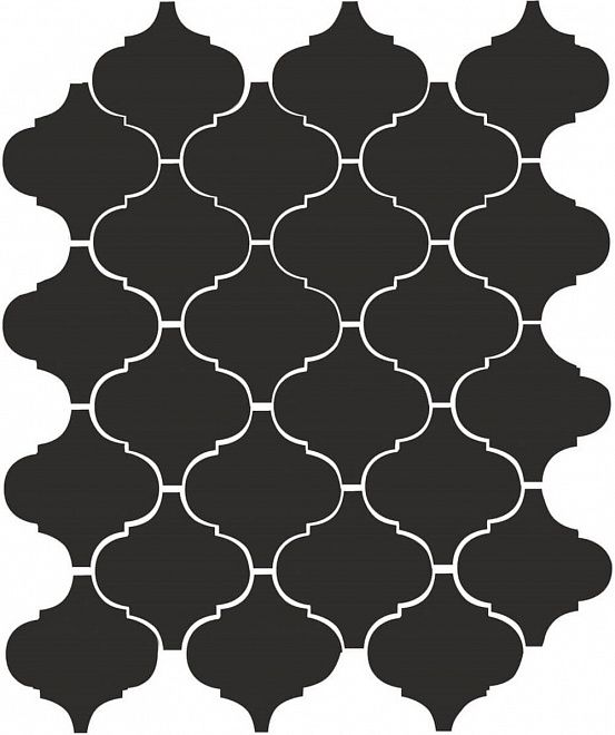Керамическая плитка Kerama Marazzi Плитка Арабески глянцевый черный 26х30