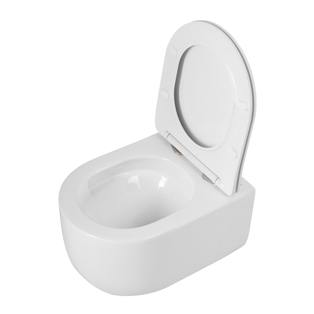 Унитаз подвесной безободковый BelBagno Soft BB084CH-TOR/SC с крышкой-сиденьем микролифт, белый
