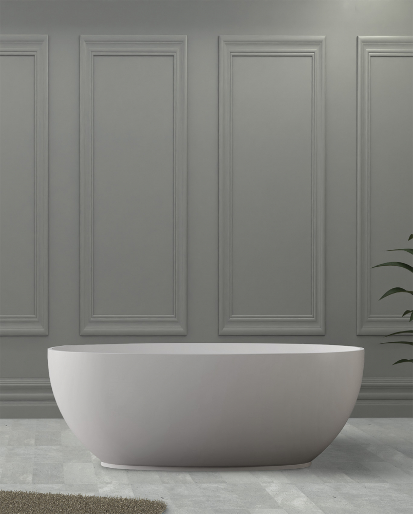 Ванна из искусственного камня 140х78 Abber Stein AS9641-1.4 белая матовая