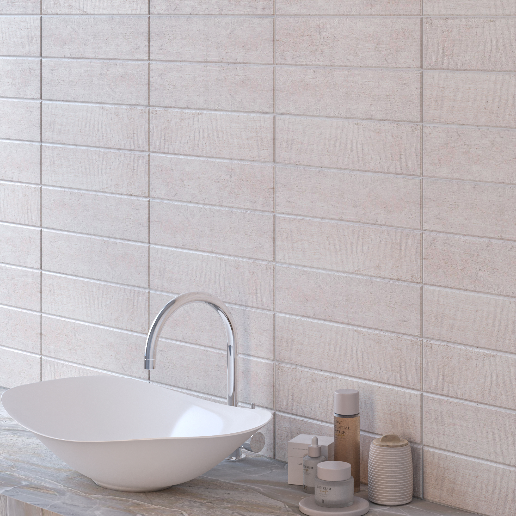 Керамогранит Kerama Marazzi Кантри Шик белый 9,9х40,2