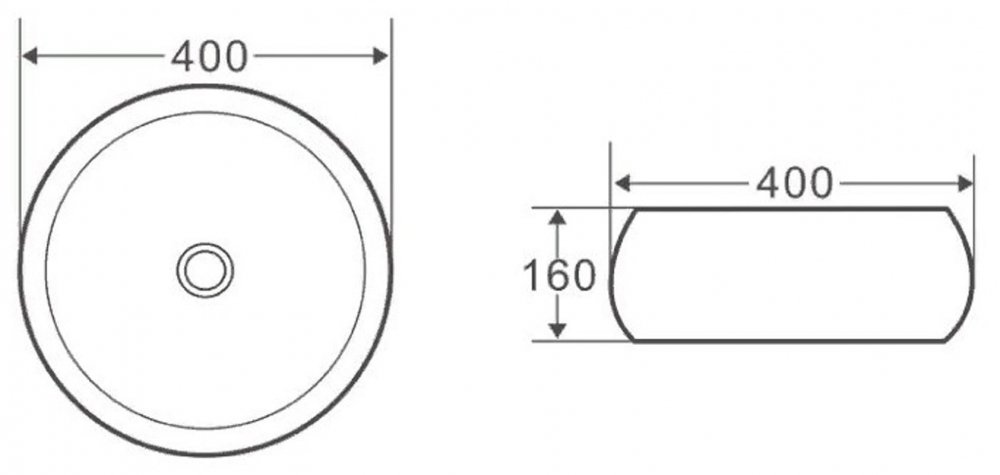 Раковина BelBagno BB1065 накладная 40х40х16 см