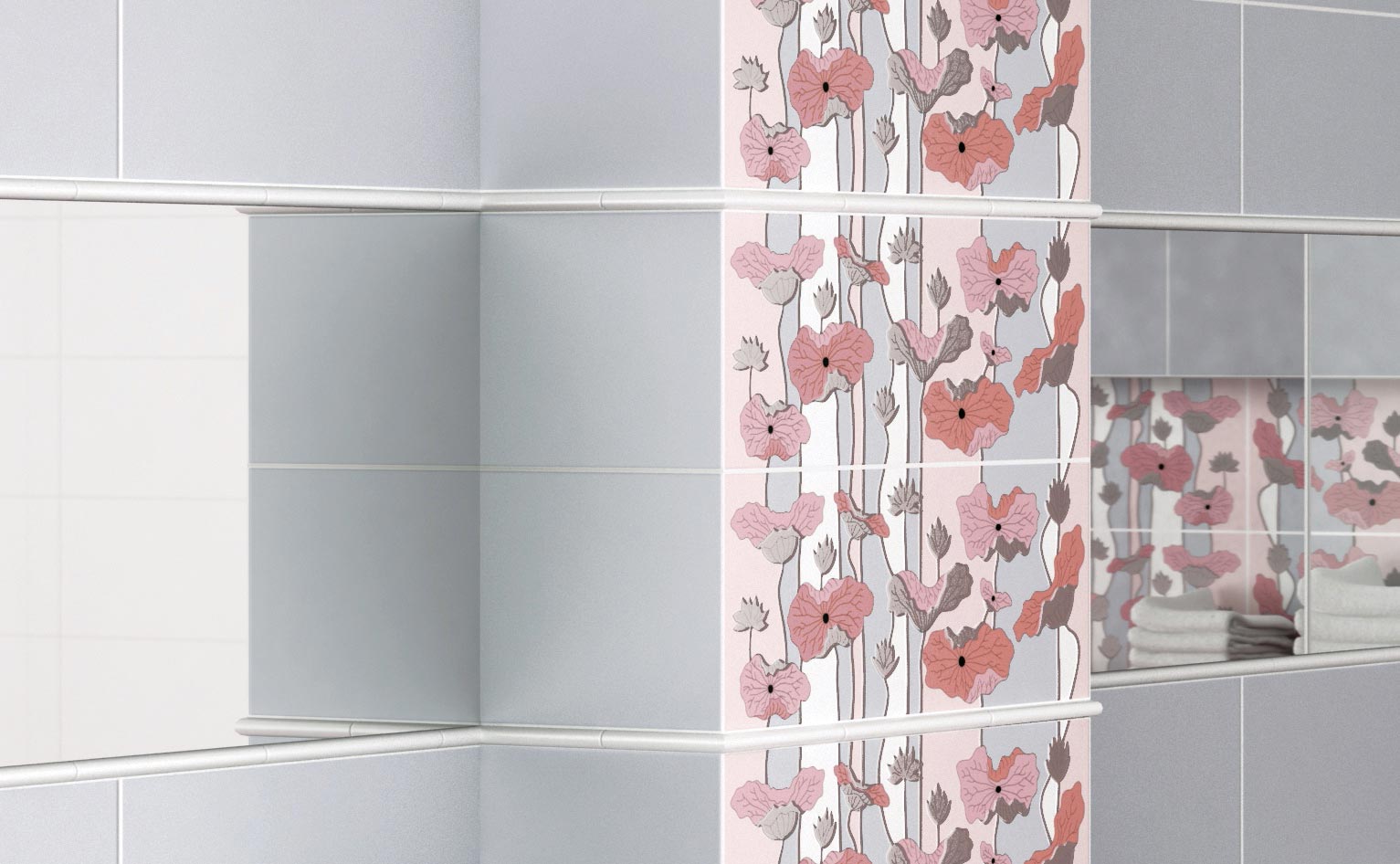 Керамическая плитка Kerama Marazzi Плитка Городские цветы белый 20х50