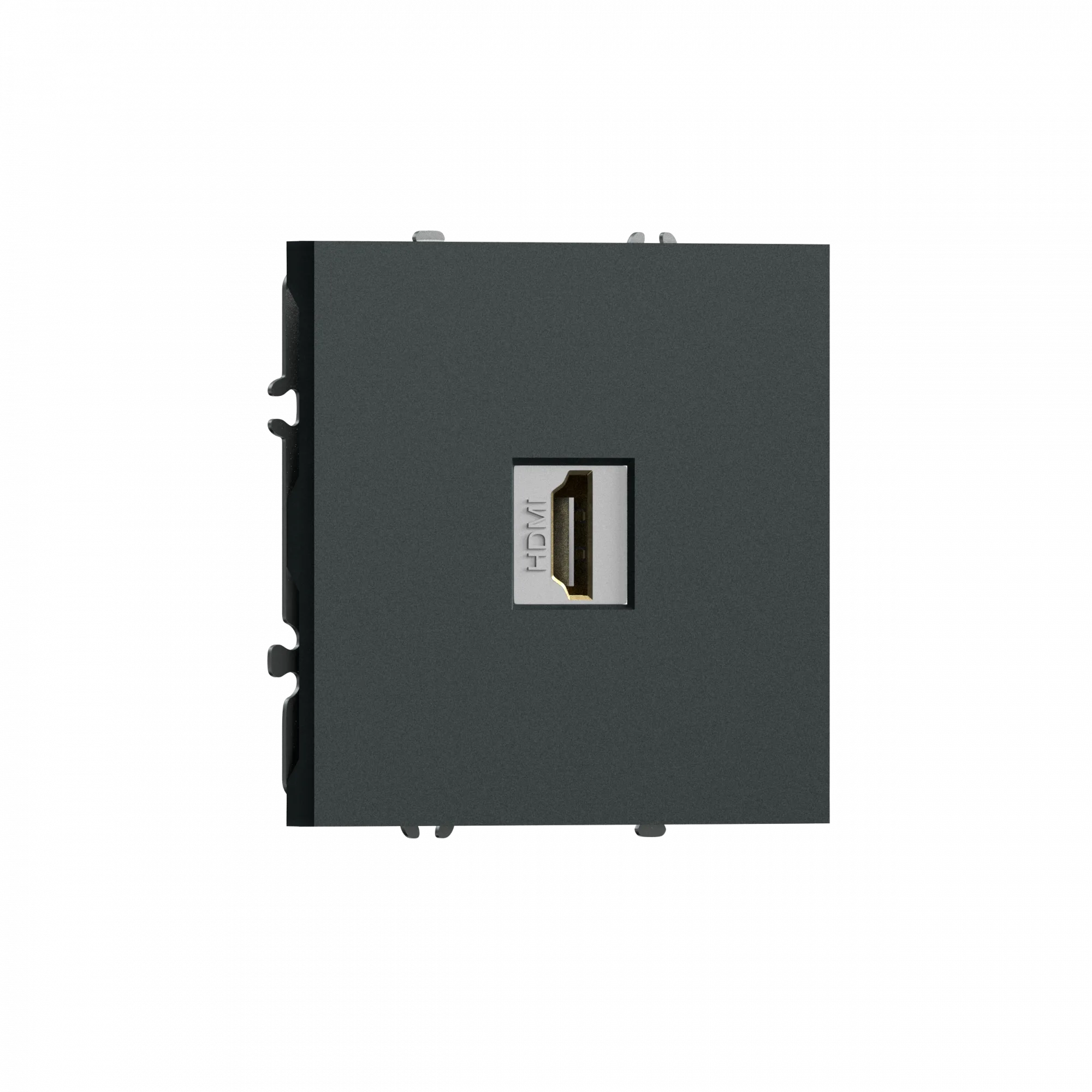 Розетка с разъёмом HDMI 2.0a черный,  цвет графит черный,  серия S08 Donel