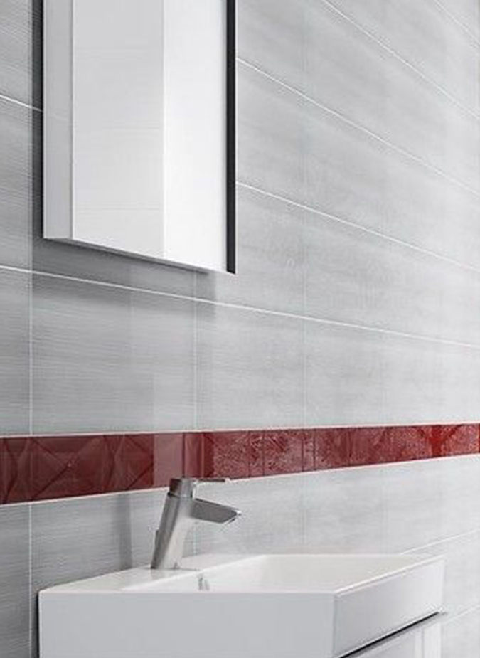 Керамическая плитка Meissen Плитка Delicate Lines темно-серый 25х75