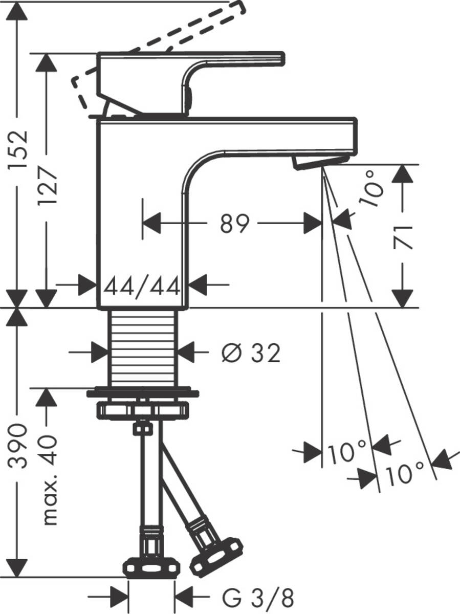 Смеситель Hansgrohe Vernis Shape для раковины 71567000 хром