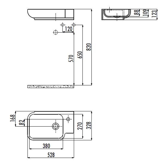Раковина Creavit Elmas TP027(TP027.00000)