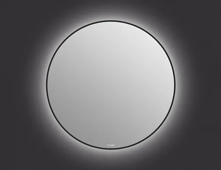 Зеркало Cersanit ECLIPSE smart 90x90 с подсветкой круглое черная рамка