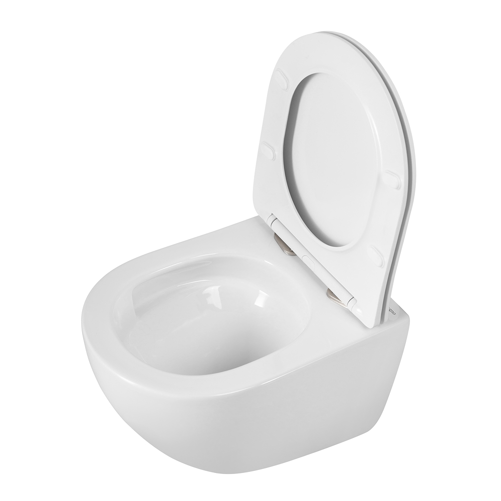 Унитаз подвесной безободковый BelBagno Amanda BB051CH-TOR-FC/SC с крышкой-сиденьем микролифт, белый