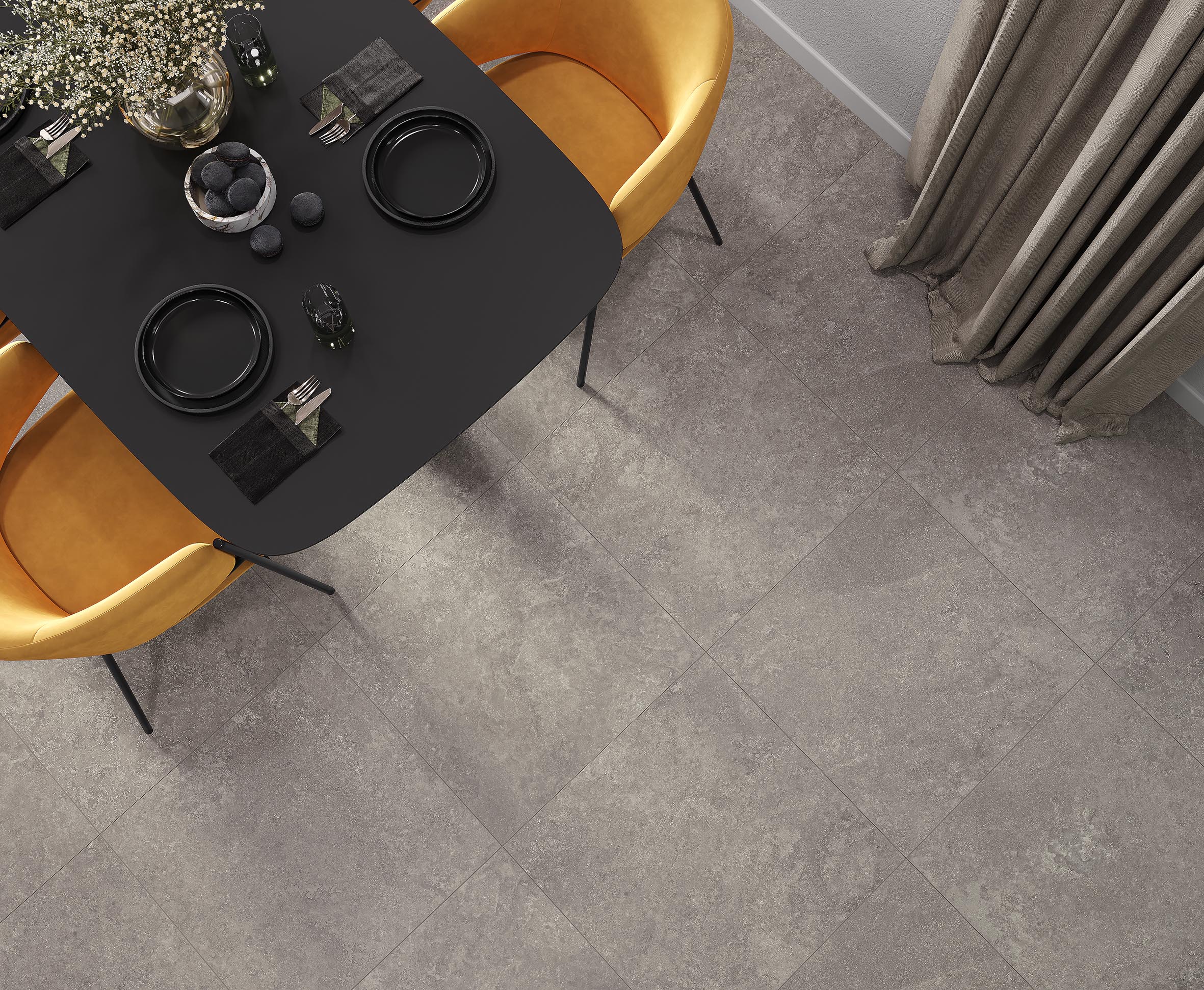 Capri gris Керамогранит серый Сатинированный Карвинг 60x60