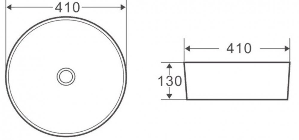 Раковина BelBagno BB1315 накладная 41х13 см