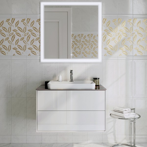 PLB.M.80.2/WHT Тумба PLAZA Modern подвесная 80 белый 2 ящика