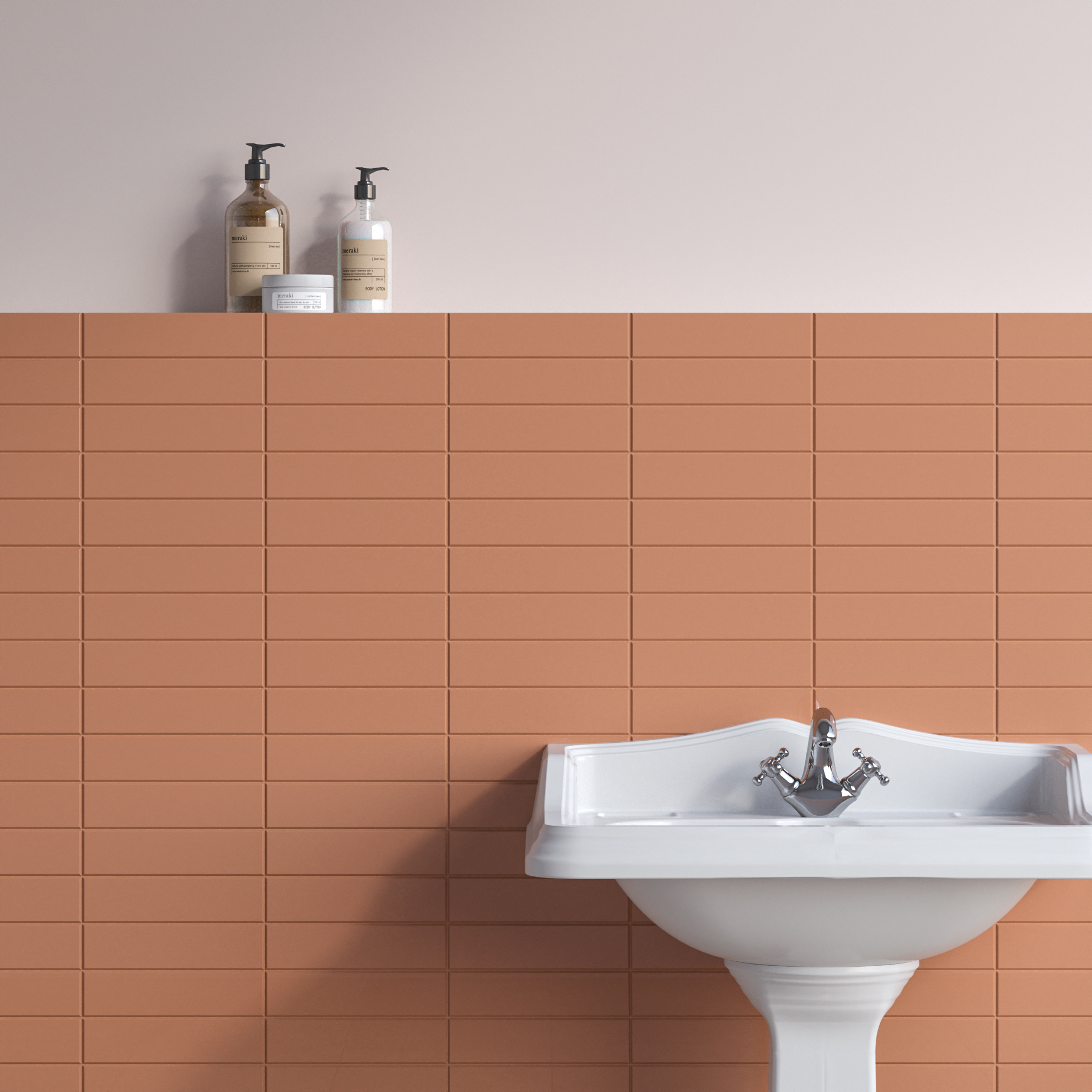 Керамическая плитка Ape Ceramica Плитка Flat Terracota 5х20