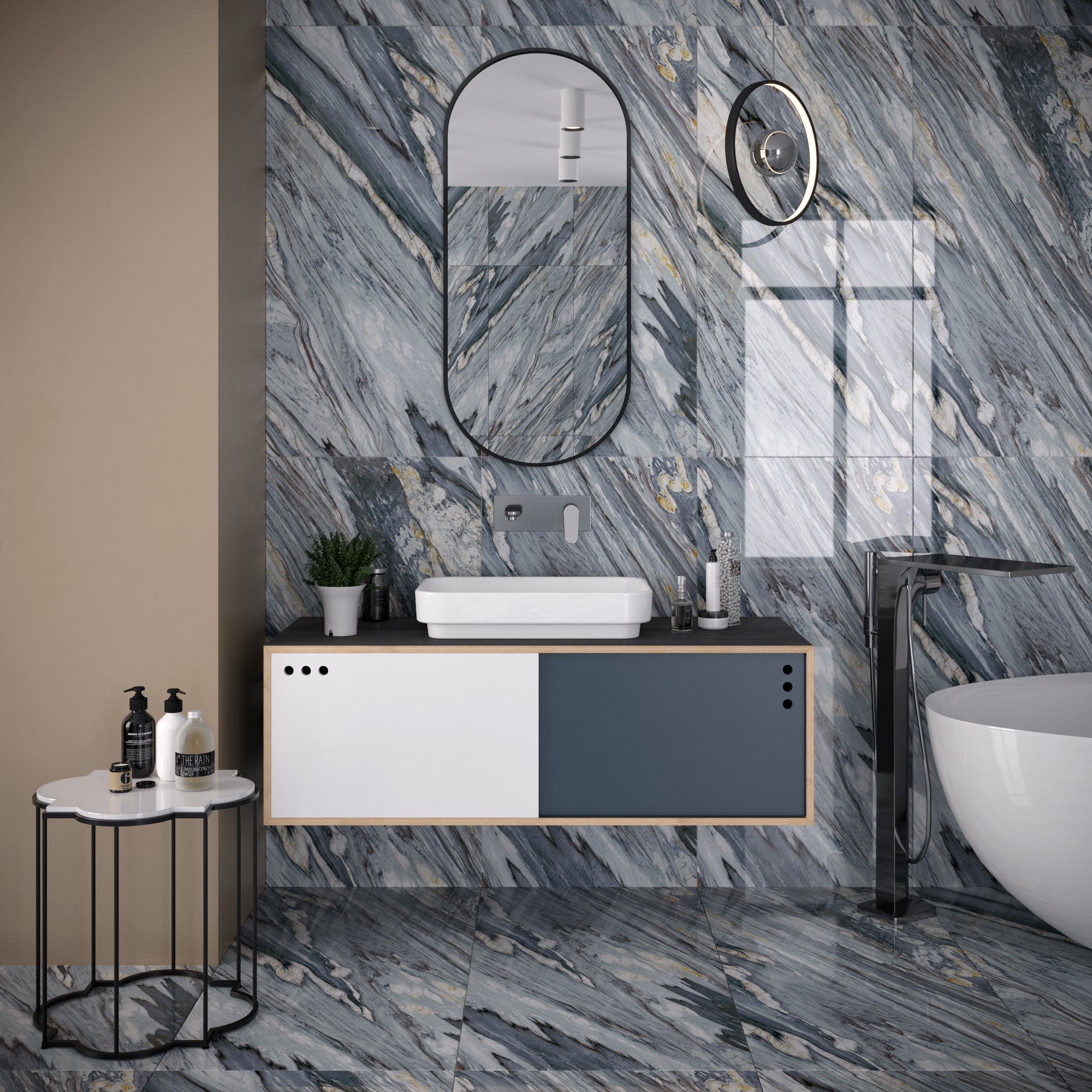 Керамогранит Gracia Ceramica Borge blue PG 01 lappato 60х120