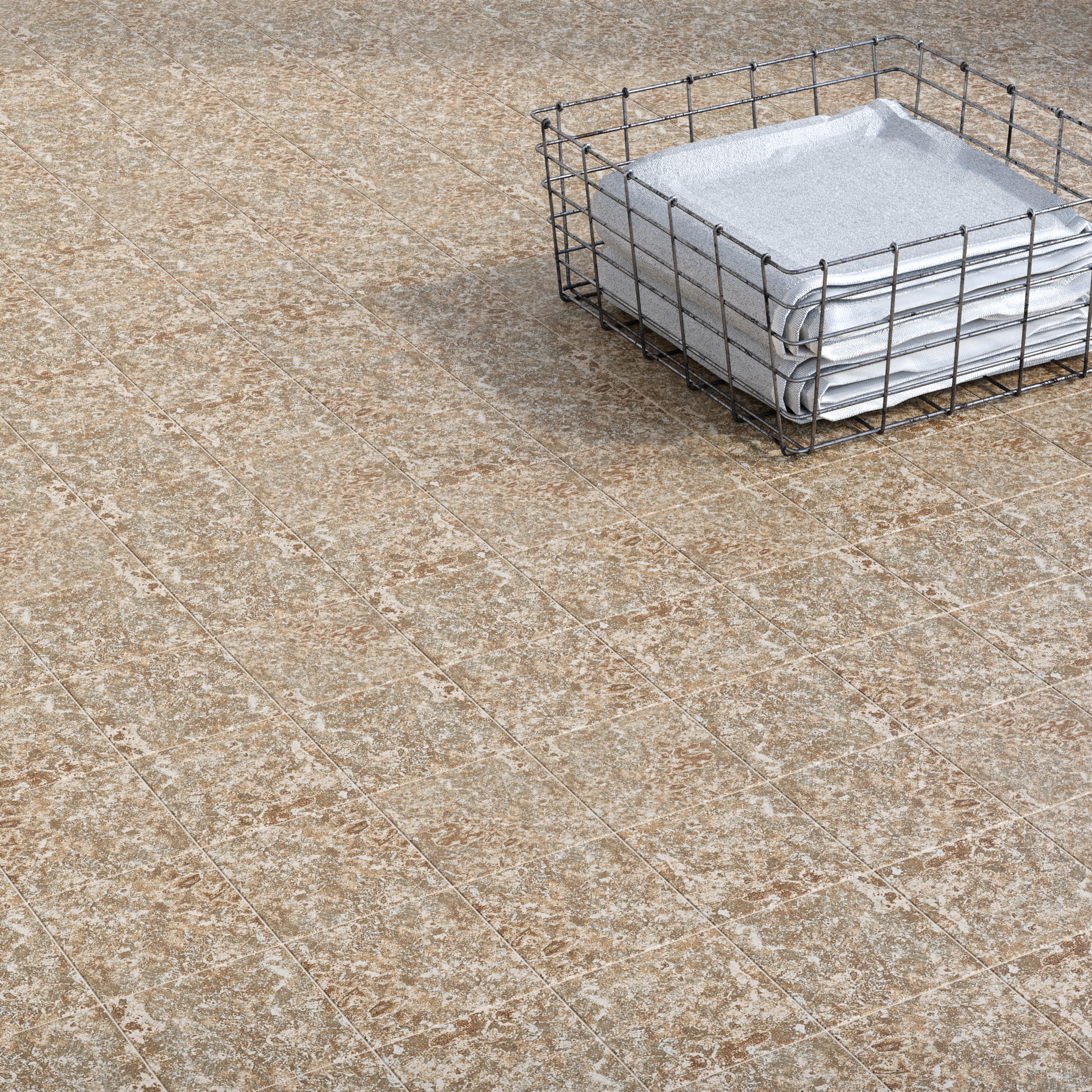 Керамогранит Kerama Marazzi Брюссель бежевый темный матовый 9,8х9,8