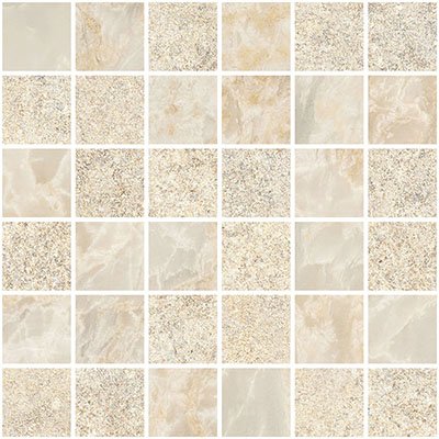 Мозаика Vitra Marble-Stone Кремовый Матовый-Лаппато Ректификат (5х5) 30х30
