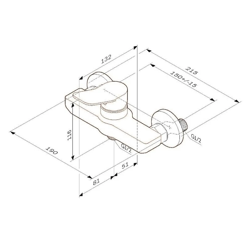 Смеситель для душа AM.PM X-Joy F85A20022 черный