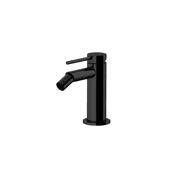 Смеситель для биде Gattoni Circle Two 9150/91NO со сливным гарнитуром, черный матовый