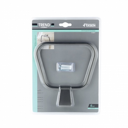 Fixsen TREND GRAPHITE FX-98011 Полотенцедержатель кольцо, графит-сатин