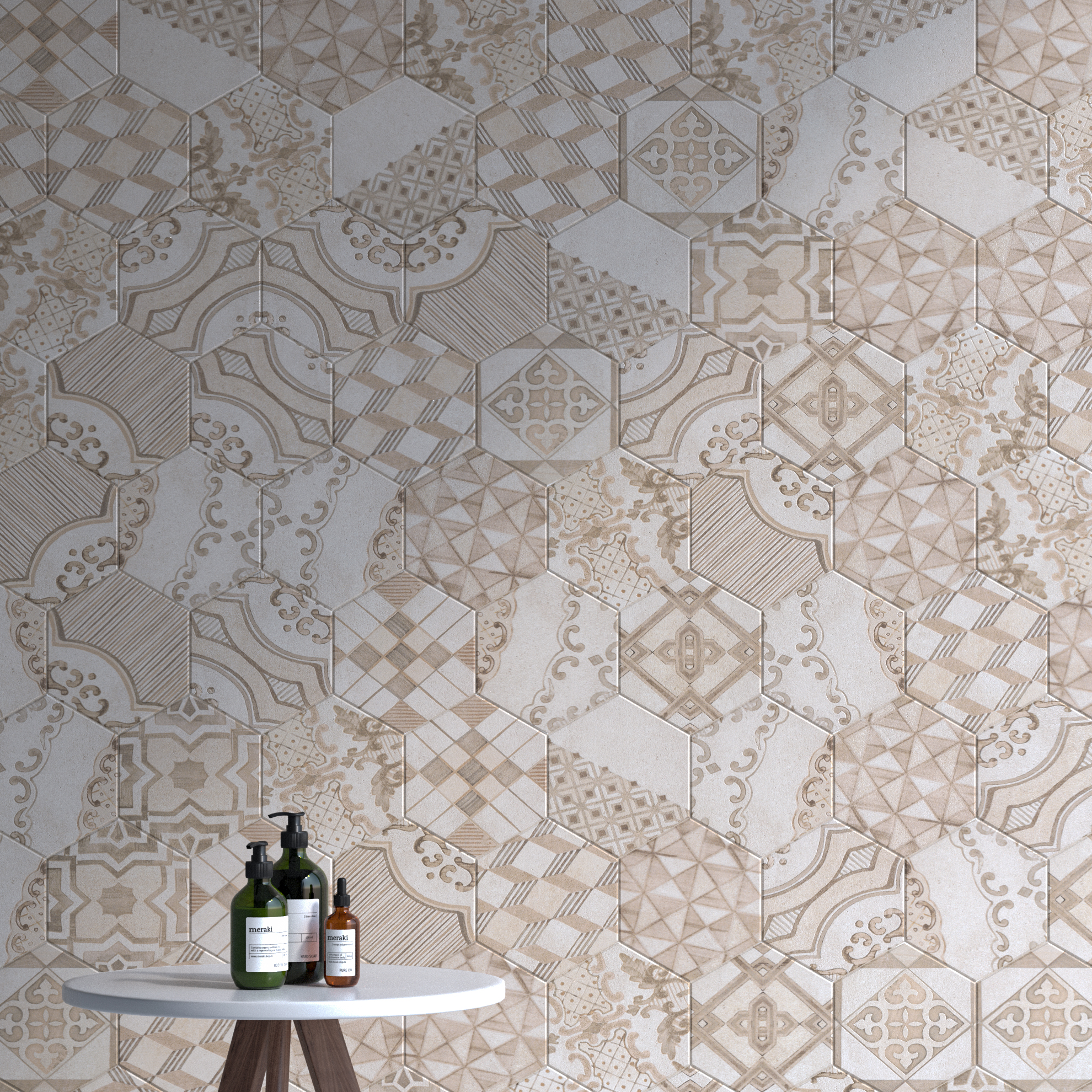 Керамогранит Marazzi Italy Decoro Cementine Caldo 21х18,2