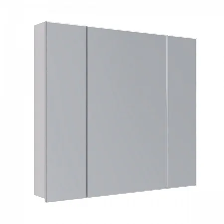 Шкаф зеркальный Lemark UNIVERSAL 90х80см 3-х дверный, цвет корпуса: Белый глянец