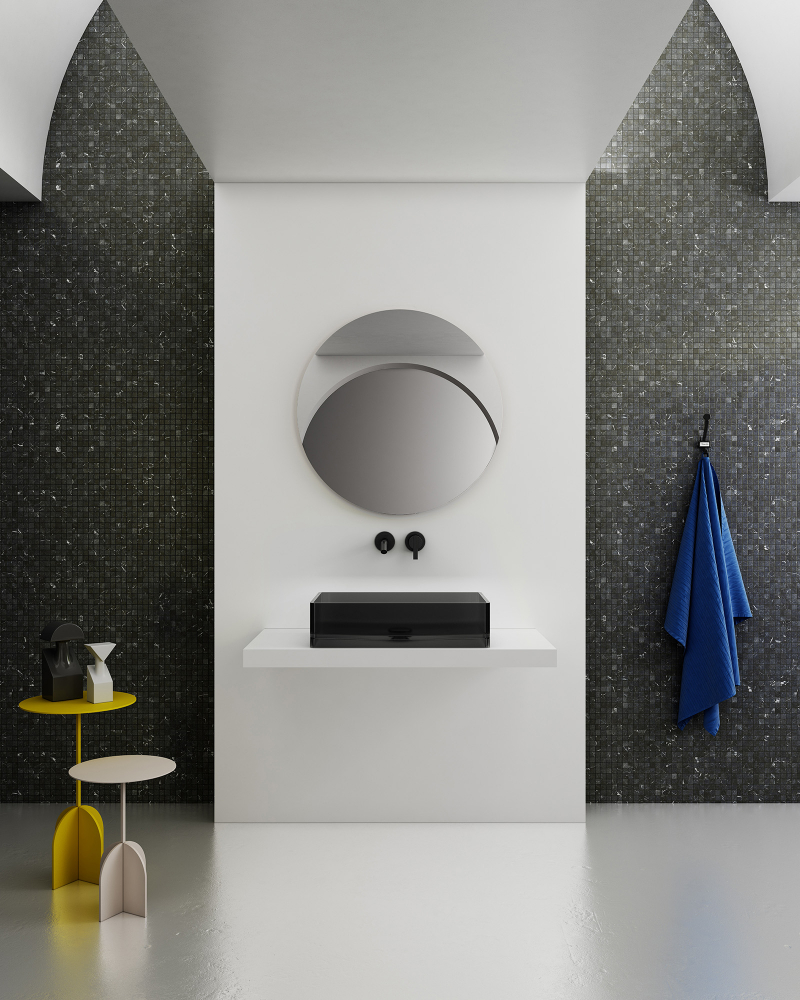 Раковина Abber Kristall 60 см AT2803Onyx черная