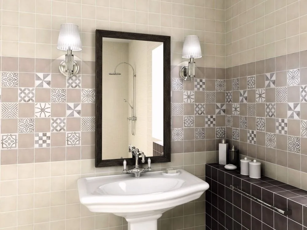 Керамическая плитка Kerama Marazzi Вставка Амальфи орнамент серый 9,9х9,9