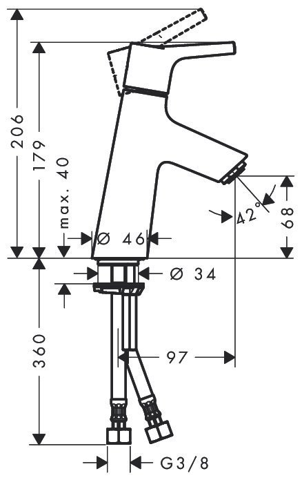 Смеситель Hansgrohe Talis S 80 72011000 для раковины