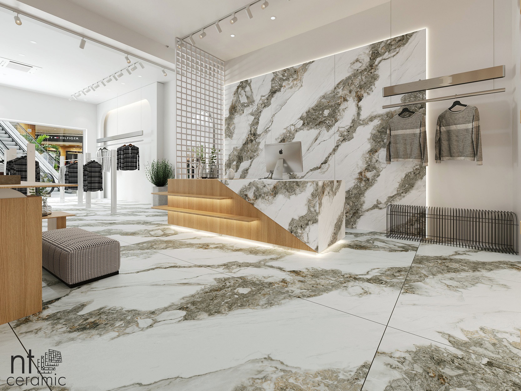 Керамогранит Bianco Struttura