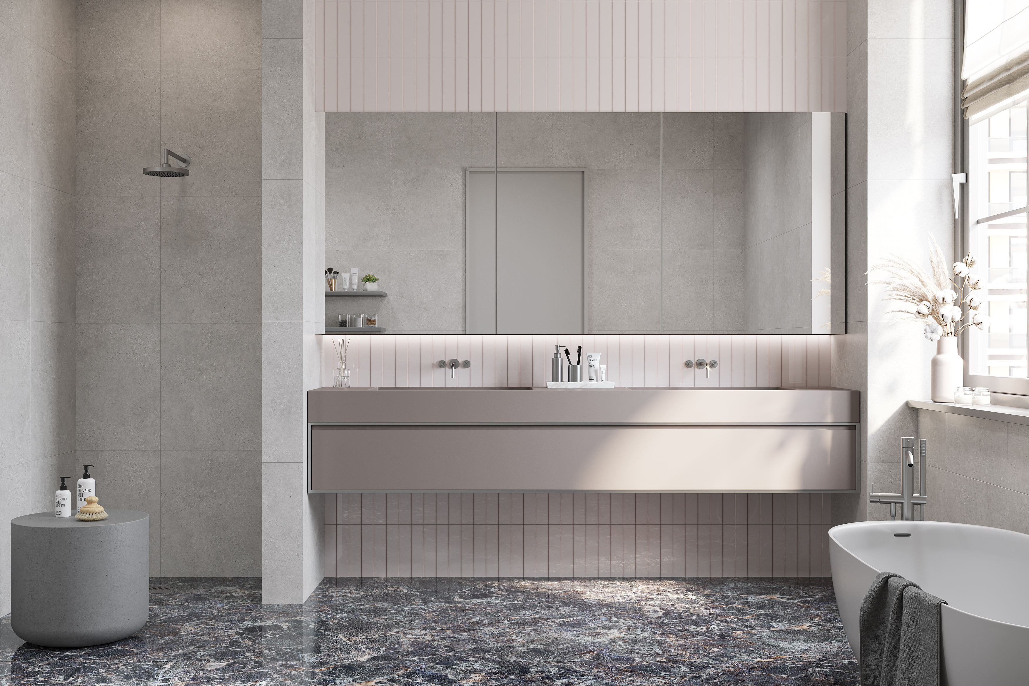 Керамогранит Creto Cemento Sassolino 60х60