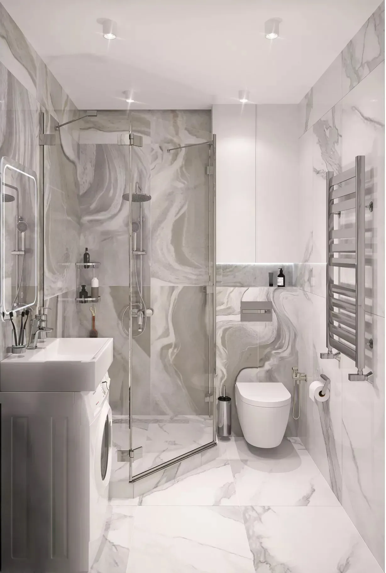 Керамогранит Gracia Ceramica Gio grey PG 01 lappato 60х120