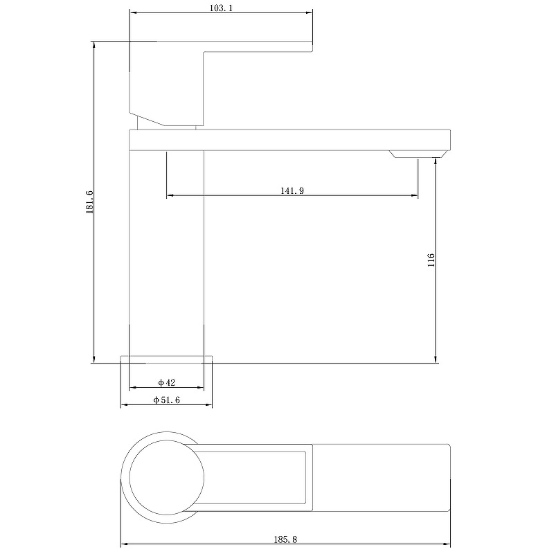 Смеситель для раковины beWash Element BVMM0BS700 хром