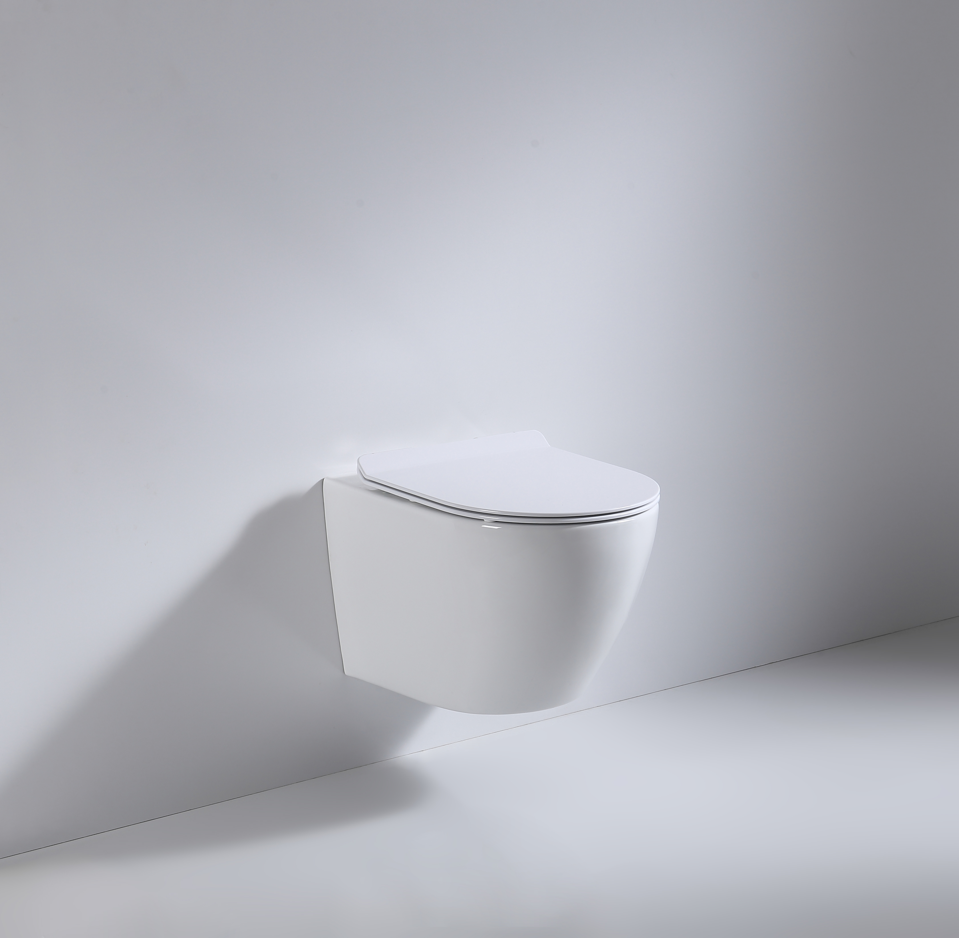 Унитаз подвесной безободковый beWash Minimal BKWHR003480 с крышкой-сиденьем микролифт, белый глянец