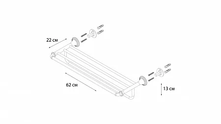 Fixsen LUKSOR FX-71615B Полка для полотенец