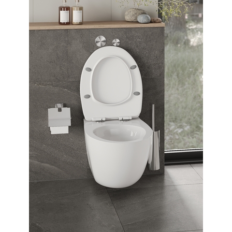 Orange C07-150W унитаз подвесной безободковый санфарфор с микролифтом TORNADO, белый